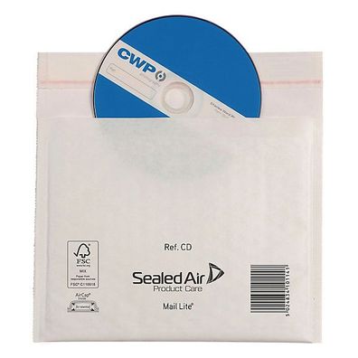 Luftpolstertaschen Mail Lite CD-ROM Innenmaße: 160x180mm weiß 100St