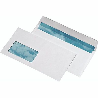 Briefumschläge DIN lang 110x220mm mit Fenster HK Recycling weiß 500St