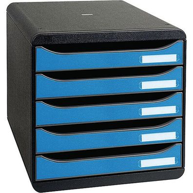 Schubladenbox Exacompta 3097100D, Clean Safe, 5 Fächer, A4 + , blau