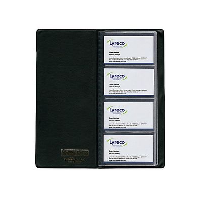 Visitenkartenalbum Durable 2380, Visifix, fér 96 Karten, 115 x 253mm, schwarz