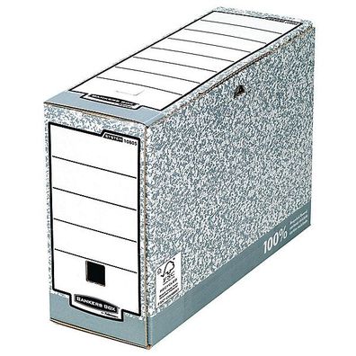 Archivboxsystem Fellowes 1080501 System, Maße: 10 x 26 x 31,5 cm, 10 Stück, grau