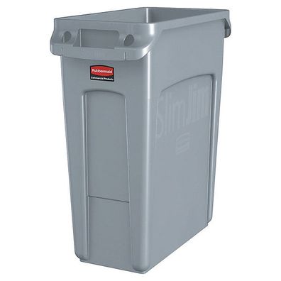 Abfallbehälter Slim Jim ECP 3541 Container, Fassungsvermögen: 60 Liter, grau