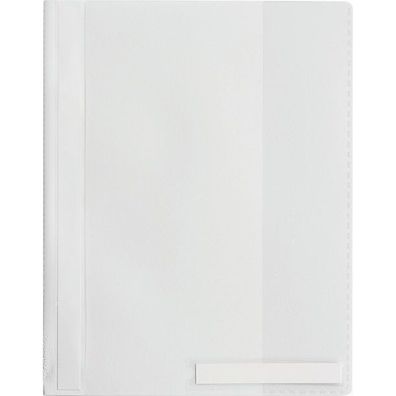Schnellhefter Durable 2510, A4 Überbreite, mit Beschriftungsfenster, weiß