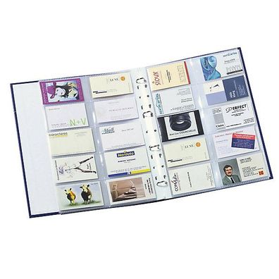 Prospekthéllen A4 fér Visitenkarten, je bis zu 20 Karten, PP, glasklar, 10 Stéck