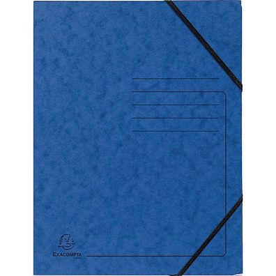 Eckspanner Exacompta 11286473, A4 Karton, Fassungsvermögen 200 Blatt, blau, 5 St
