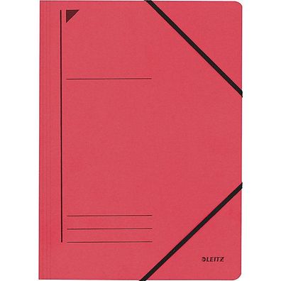 Eckspanner Leitz 3980, A4, aus Karton, Fassungsvermögen: 250 Blatt, rot