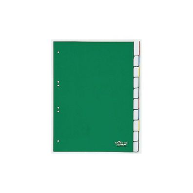 Register Durable 6221, blanko, A4, aus Kunststoff, 10 Blatt, grün