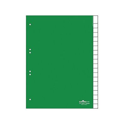 Register Durable 6223, blanko, A4, aus Kunststoff, 20 Blatt, grün