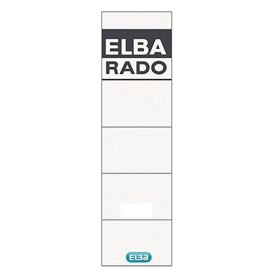 Réckenschilder Elba 04297, kurz / breit, weiß, 10 Stéck