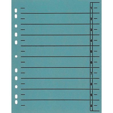Trennblätter A4, durchfärbt, hellblau, 100 Stück