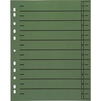 Trennblätter A4, durchgefärbt, grün, 100 Stück