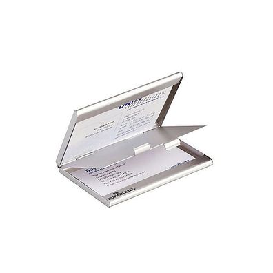 Visitenkartenbox Durable 243323 Duo, für 20 Karten, metallic silber