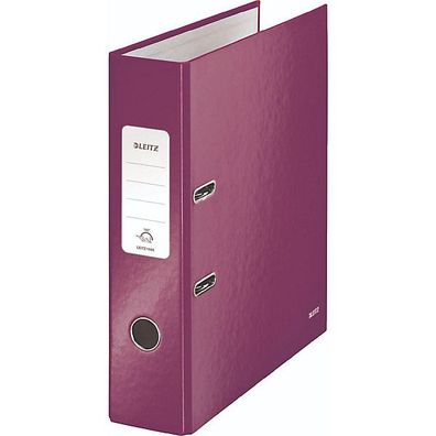 Ordner Leitz 1005 WOW, PP-kaschiert, A4, Réckenbreite: 80mm, violett metallic