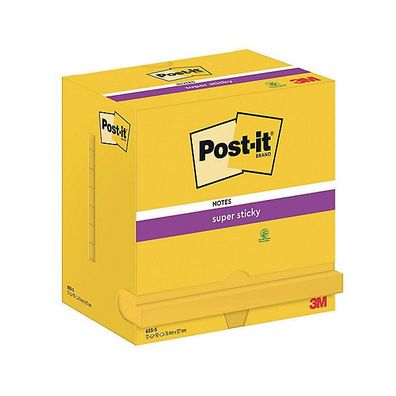 Post-It 655-S Notes, 76x127mm, Gelb, 12 Stéck