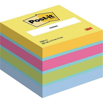 Haftnotiz-Würfel 3M Post-it 2051U, 51x51mm, 400 Blatt, ultrafarben