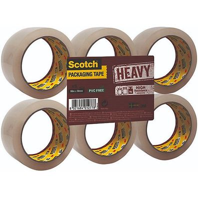 Scotch S. Heavy Verpackungsklebeband transp. 50mm x 66 m. 6 Stéck