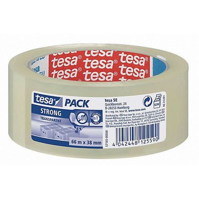 Paketklebeband Tesa tesapack 57177, 38mm x 66m, transparent