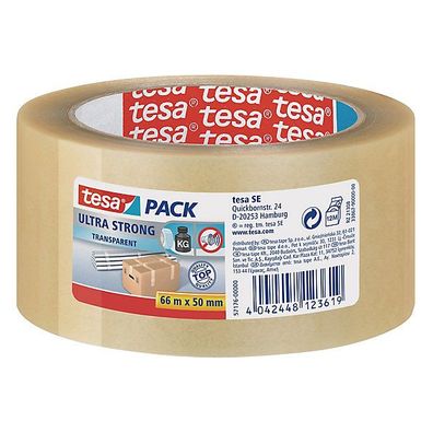 Packband Tesa tesapack 57176, 50mm x 66m, transparent