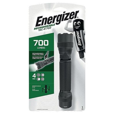 Taschenlampe Energizer 7638900430271, Metall, wiederaufladbar, 700lm, schwarz