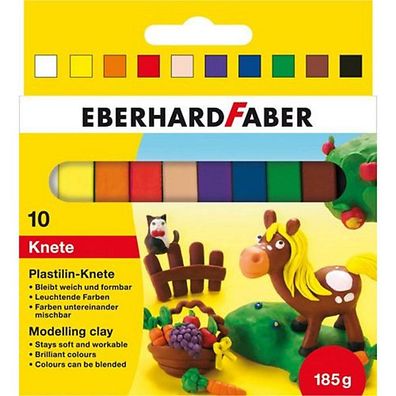 Knetmasse Eberhard Faber 572011, farbig sortiert, 10 Stück