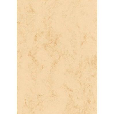 Papier Sigel DP372, A4, 90g, marmoriert, beige, 100 Blatt