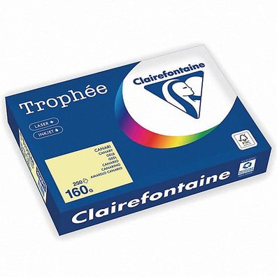 Farbpapier - Trophee - 2636C - A4 - 160 g/ mÂ² - gelb - 250 Blatt
