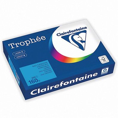 Farbpapier - Trophee - 1022C - A4 - 160 g/ m² - karibikblau - 250 Blatt