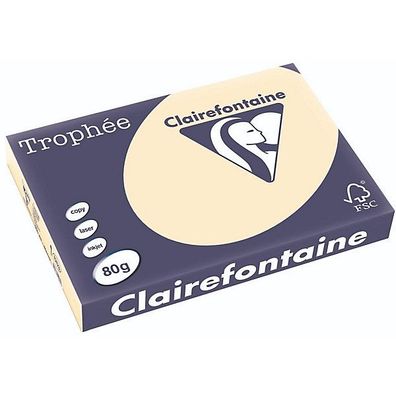 Clairefontaine Kopierp. Color Trophee Pastell chamois A3 80g 500 Blatt