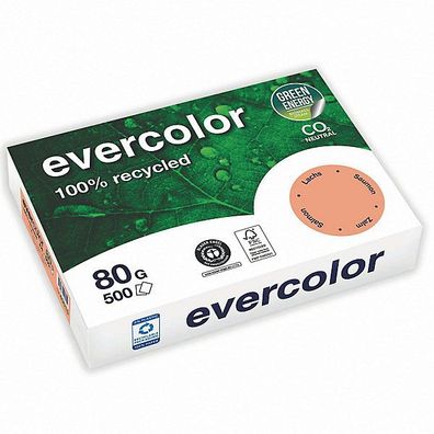 Kopierpapier Evercolor 400, A4, 80g, lachs, 500 Blatt