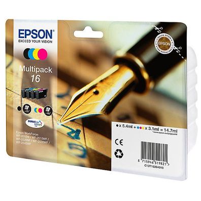 Tintenpatrone Epson T162640, 4 Stück (schwarz/ cyan/ magenta/ gelb)