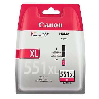 Tintenpatrone Canon 6445B001 - CLI-551M XL, Reichweite: 680 Seiten, magenta