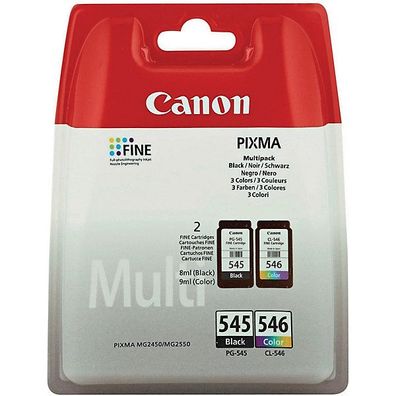 Tinte Canon 8287B005, PG-545/ CL-546, Multipack, sortiert, 180 Seiten