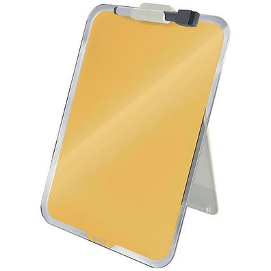 Leitz Desktop Notizboard Cosy, Maße: 21,6x29,7cm (B x H), Glas, gelb