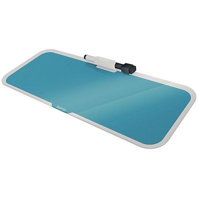 Leitz Desktop Memoboard Cosy, Maße 46 x 15 x 6 cm (B x H x T), Glas, blau