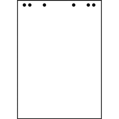 Flipchartblock Landre, blanko, Maße: 65 x 98 cm (L x B), 20 Blatt, 5 Stück