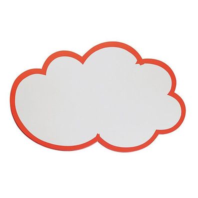 Moderationswolken Franken UMZ WG, Maße: 62x37cm, weiß mit rotem Rand, 20 Stück