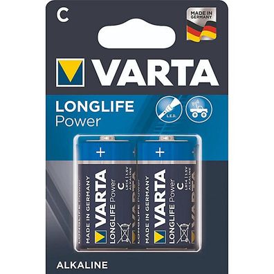 Batterie Varta 4914, LR14/ C, 1,5 Volt, Longlife Power, 2 Stück