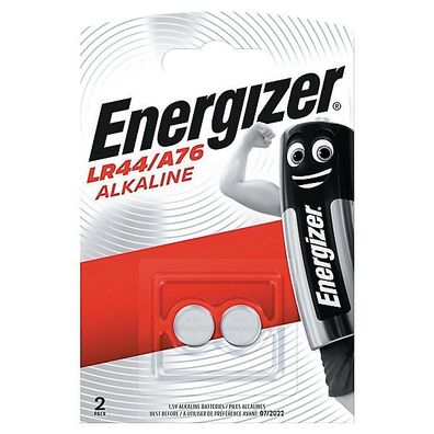 Batterie Energizer 623071, LR44, 1,5 Volt, Alkaline-Mangan, 2 Stéck