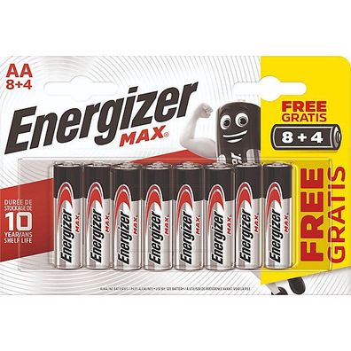 Energizer Max Promotionware Mignon AA 8 + 4 Stück