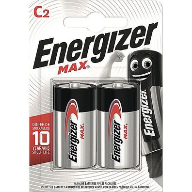 Batterie Energizer E302306700, Baby, LR14/ C, 1,5 Volt, MAX, 2 Stück