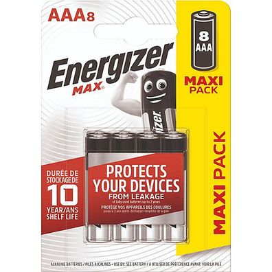 Energizer Batterie Max Alkaline Micro 1,5 V 8 Stück
