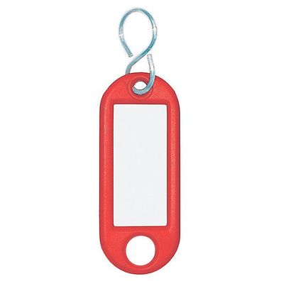 Schlüsselanhänger Wedo 262803402, aus Kunststoff, mit S-Haken, rot