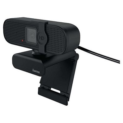 PC-Webcam, Hama, C-400, HD-Qualität 1080p, schwarz, integriertes Mikrofon