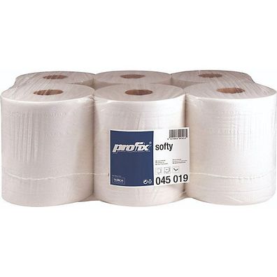 Softy-Papierreinigungstücher Profix 45019, 2-lagig, 220 mm, weiß, 6x500 Blatt