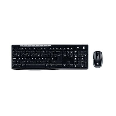 Tastatur-Set Logitech MK270, mit Maus, kabellos, schwarz
