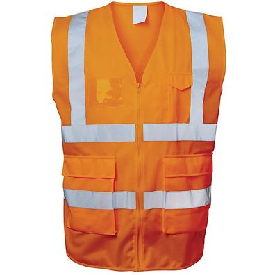 Warnschutzweste Safestyle 23511, Reißverschluss, Größe M, orange