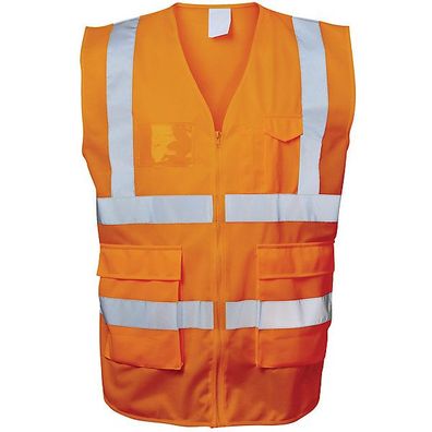 Warnschutzweste Safestyle 23511, Reißverschluss, Größe 2XL, orange