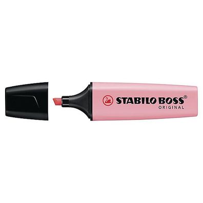 Textmarker Stabilo Boss Pastell, Strichstärke: 2-5 mm, Keilspitze, pink