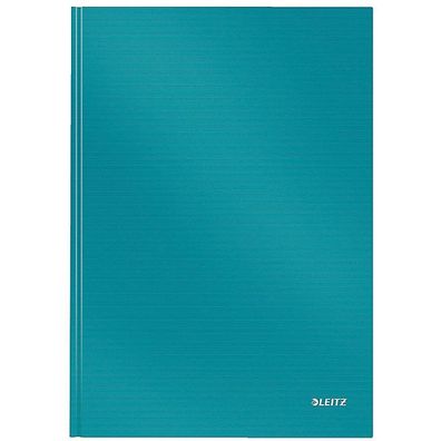 Notizbuch Leitz 4664 Solid, A4, kariert, glänzend laminiert, 80 Bl, blau