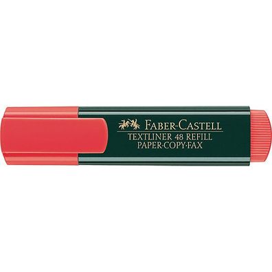Textmarker Faber-Castell 48NF, 1-5mm, nachféllbar, rot